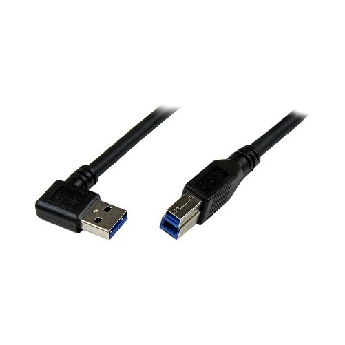 Startech USB3SAB1MRA 1FT USB 3.0 A TO B CABLE RIGHT ANGLE USB B PRINTER CABLE