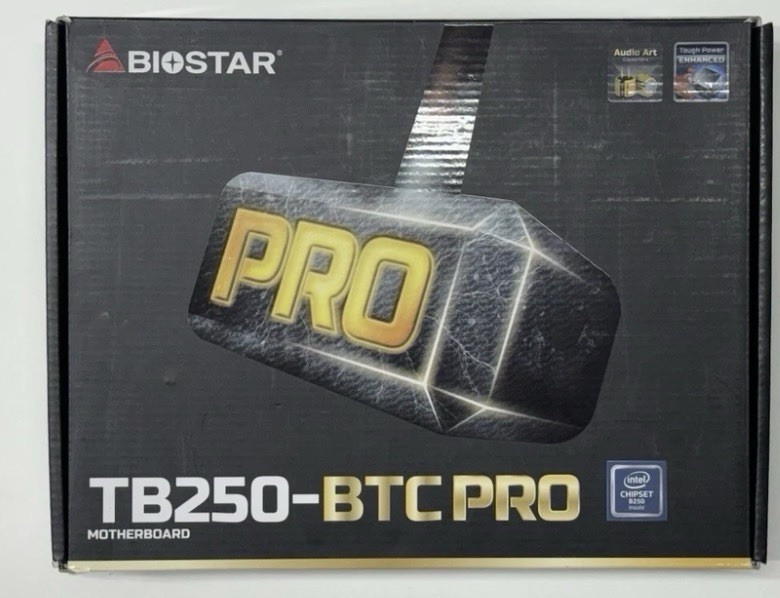 BIOSTAR TB250-BTC Pro Motherboard with Intel Celeron G4400 2.8GHZ Iike New