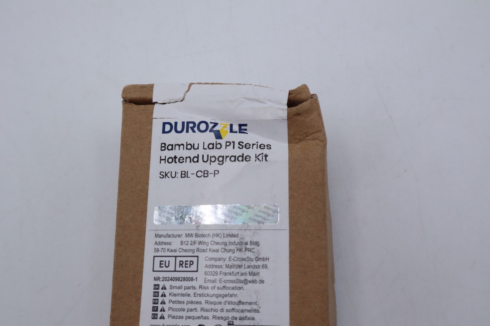 Durozzle Hotend Upgrade Kit for Bambu Lab P1 Series w/ Ruby .4MM Nozzle