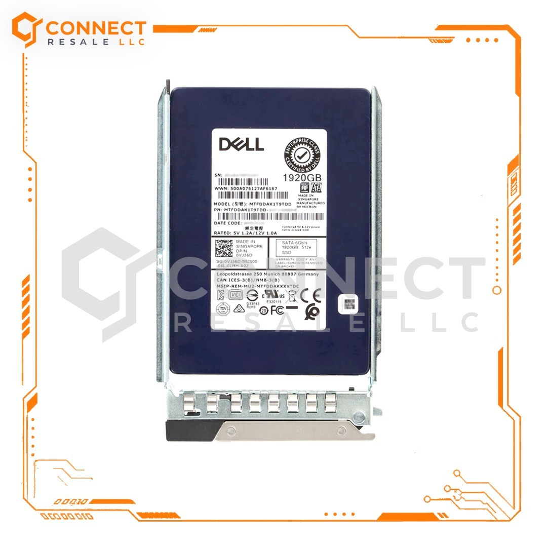 Dell VJ36D 1.92TB SATA 6Gbps Read Intensive 2.5" SSD 0VJ36D MTFDDAK1T9TDD