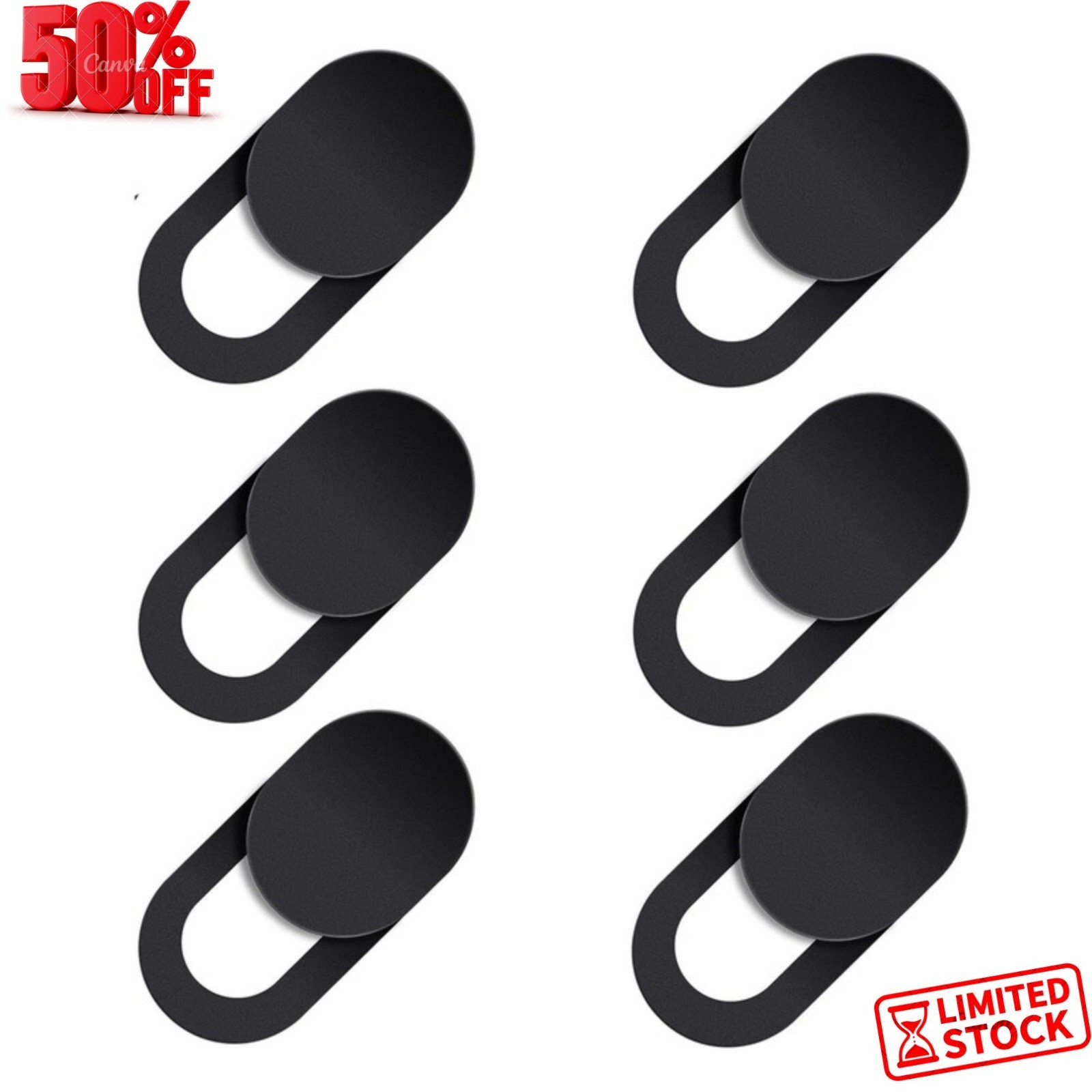 10 Webcam Cover Sticker Slide Camera Privacy Security Protect For Phone Laptop