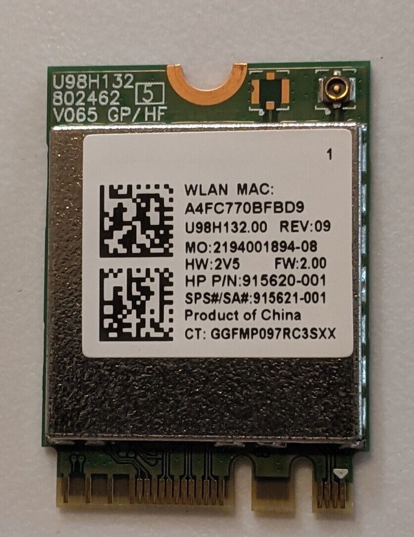 RT HP RTL8821CE 802.11AC WLAN PCI-EXPRESS BLUETOOTH 4.2 WIFI CARD 915620-001