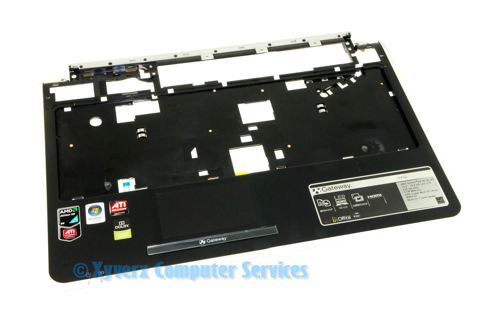 604FM02002 GENUINE ORIGINAL GATEWAY TOP COVER PALMREST NV5214U SERIES (AA16)