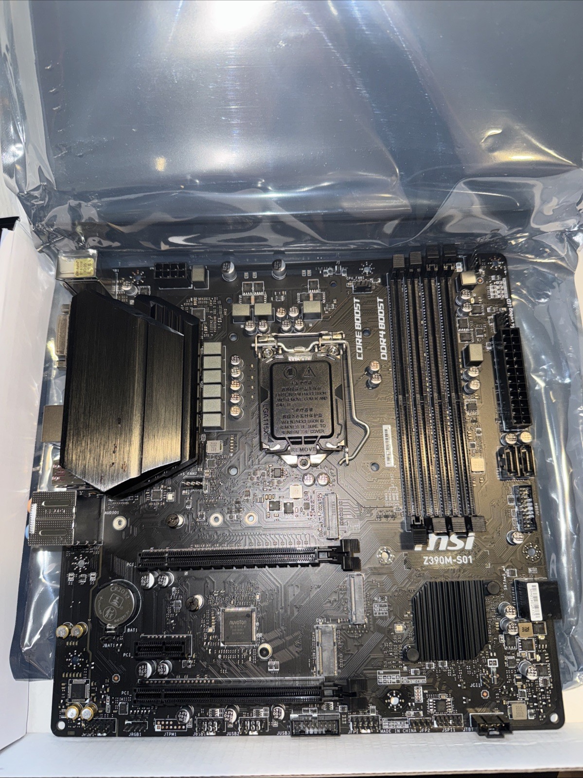 MSI Z390M-S01 LGA1151 Intel Z390 DDR4 Dual M.2 USB3.1 MATX Motherboard