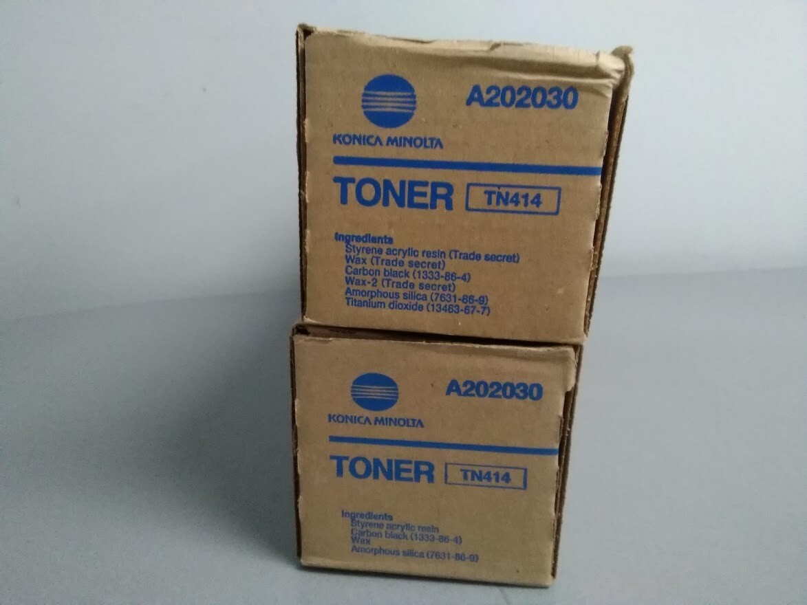 Konica Minolta A202030 TN414 Black Toner Cartridge Lot of 2