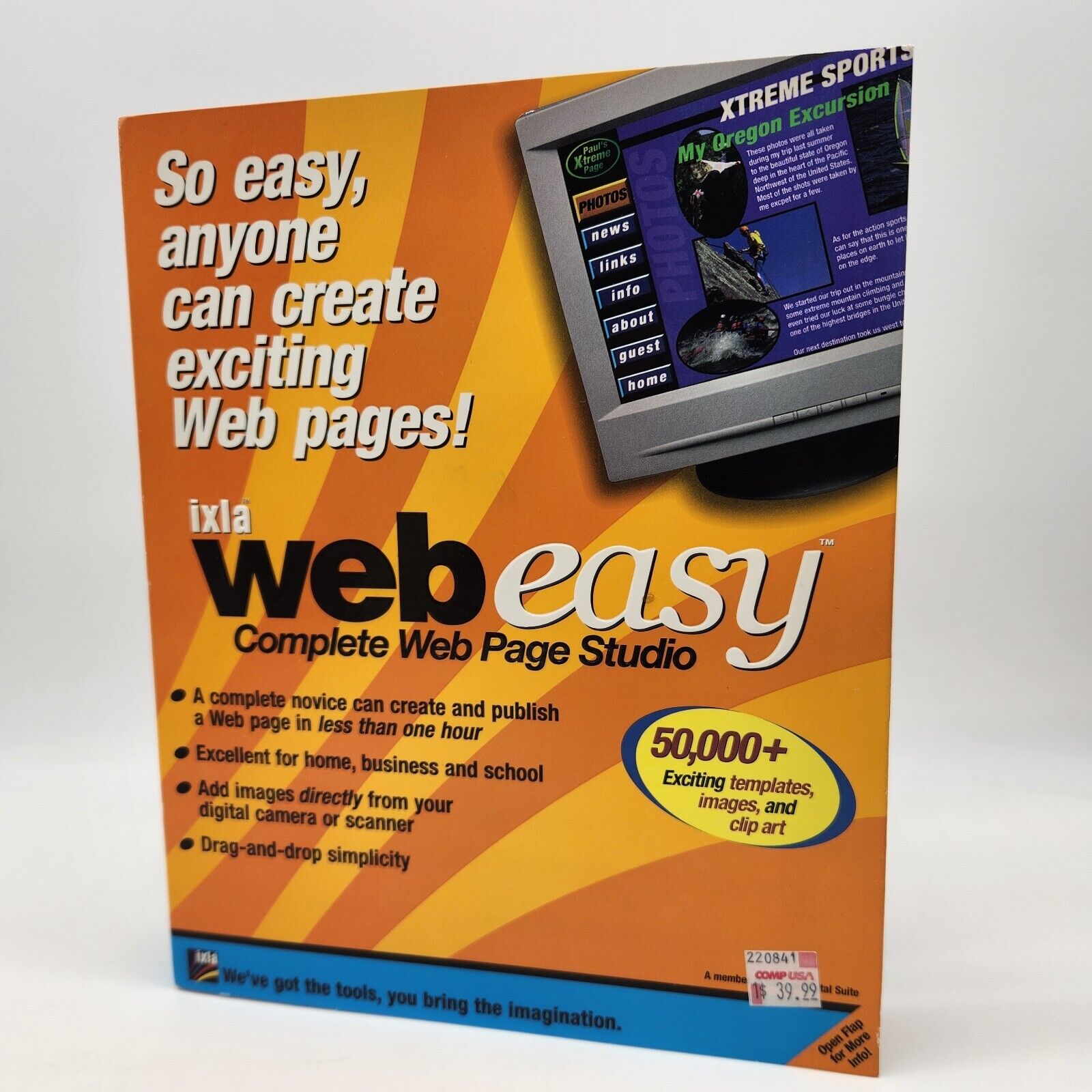 Ixla Web Easy Complete Web Page Studio Big Box Software New Old Stock 