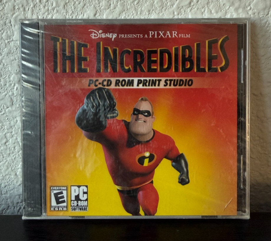 The Incredibles PC CD-ROM Print Studio Disney Pixar New Sealed Windows 98/Me/XP