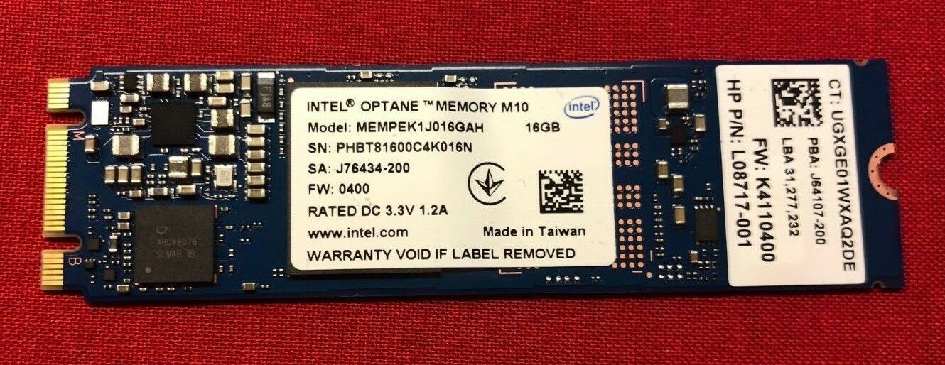 INTEL OPTANE 16GB M10 SOLID STATE DRIVE L08717-001 MEMPEK1J016GAH