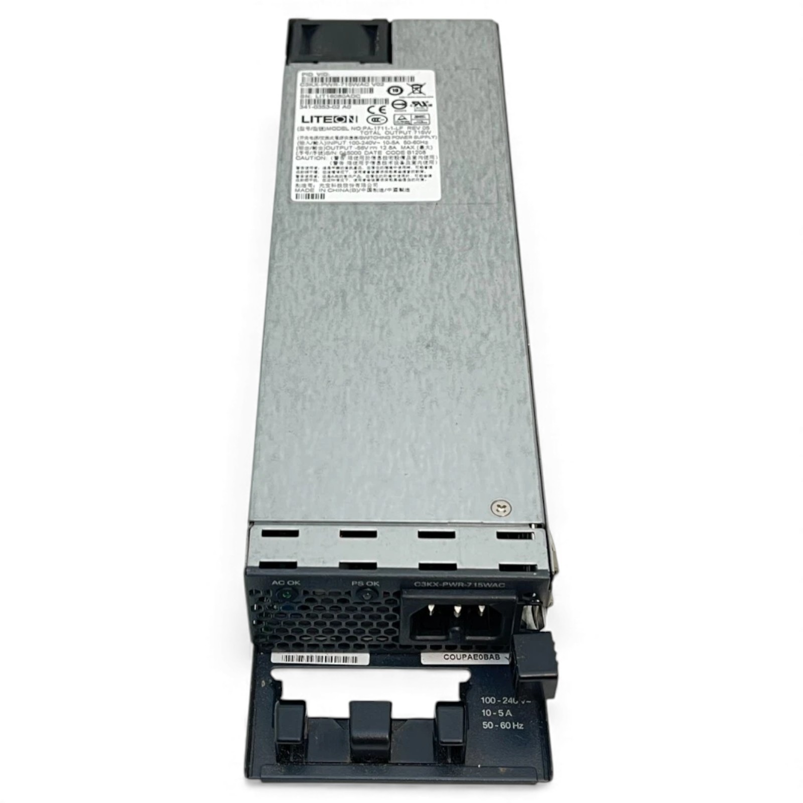 Cisco C3KX-PWR-715WAC V02 Power Supply, LiteOn PA-1711-1-LF