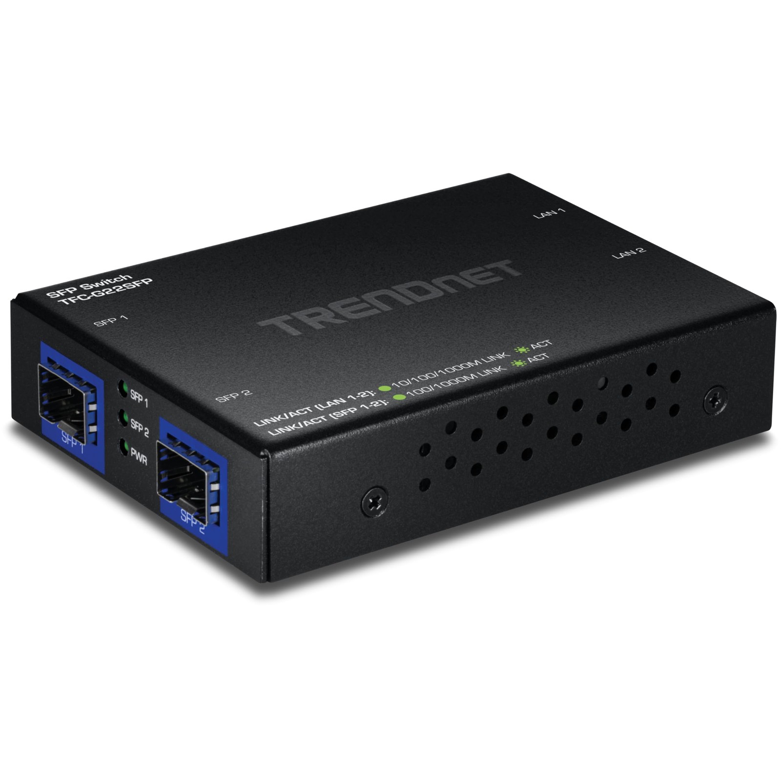 Trendnet 4-Port Gigabit Switch Sfp Ports Tfc-G22Sfp 2 X 1Gbps Rj45 Ports 2 X