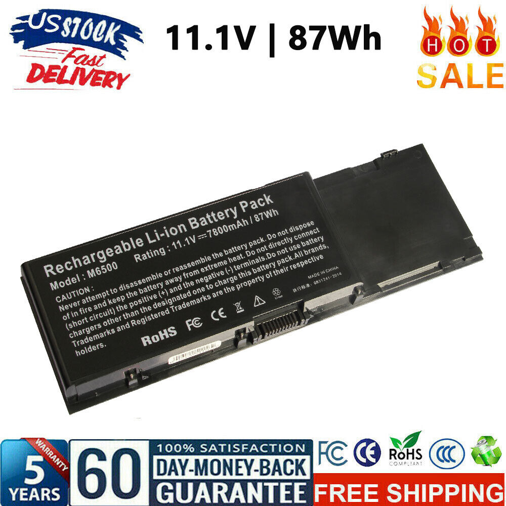 87Wh Battery For Dell Precision M2400 M4400 M6400 M6500 C565C DW842 312-0873
