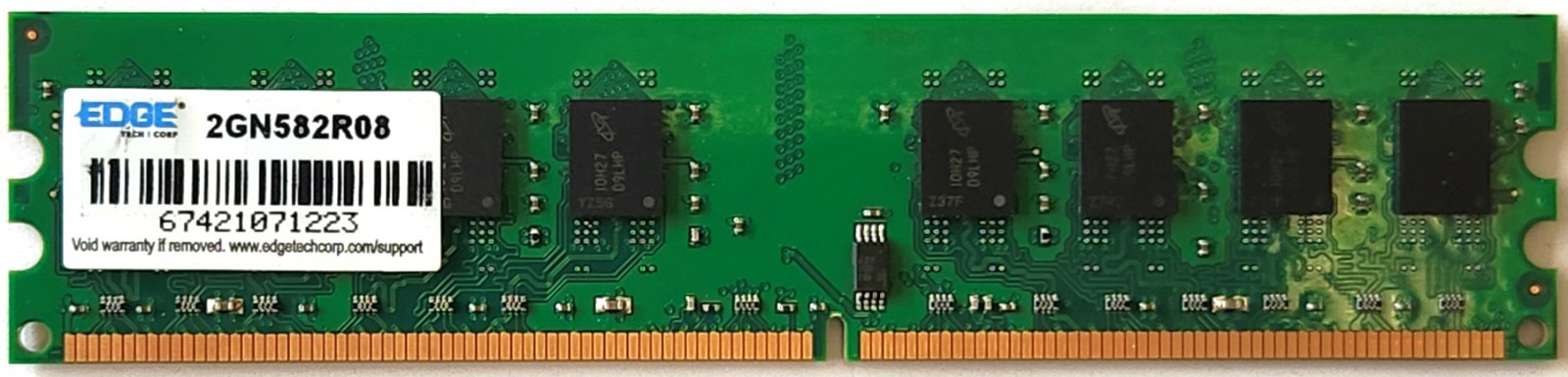 EDGE TECH CORP 2GN582R08 2GB DDR2 800MHZ PC2-6400 SDRAM MEMORY MODULE