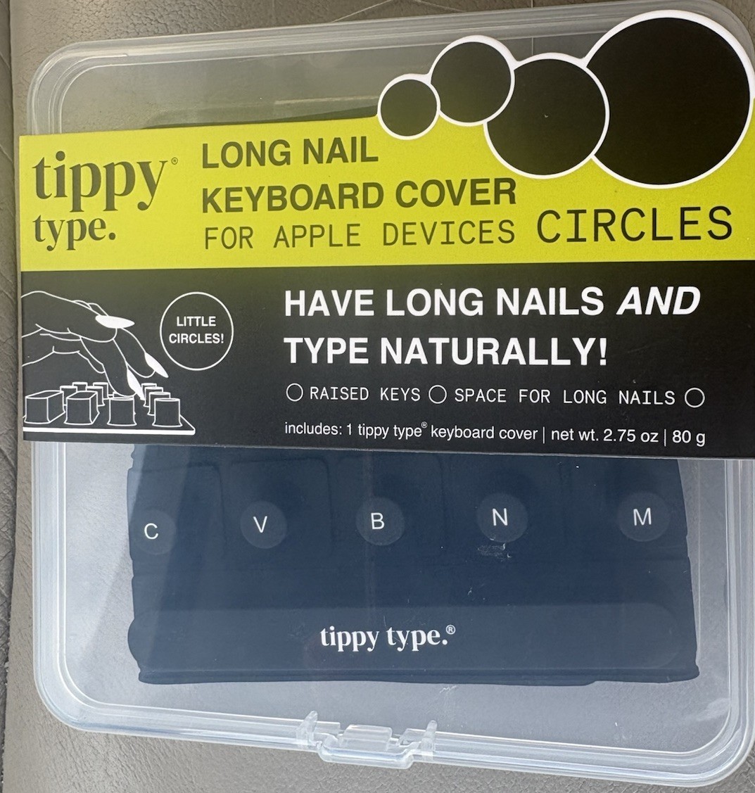 Tippy Type Long Nail Keyboard Cover NWT New In Package Never Opened