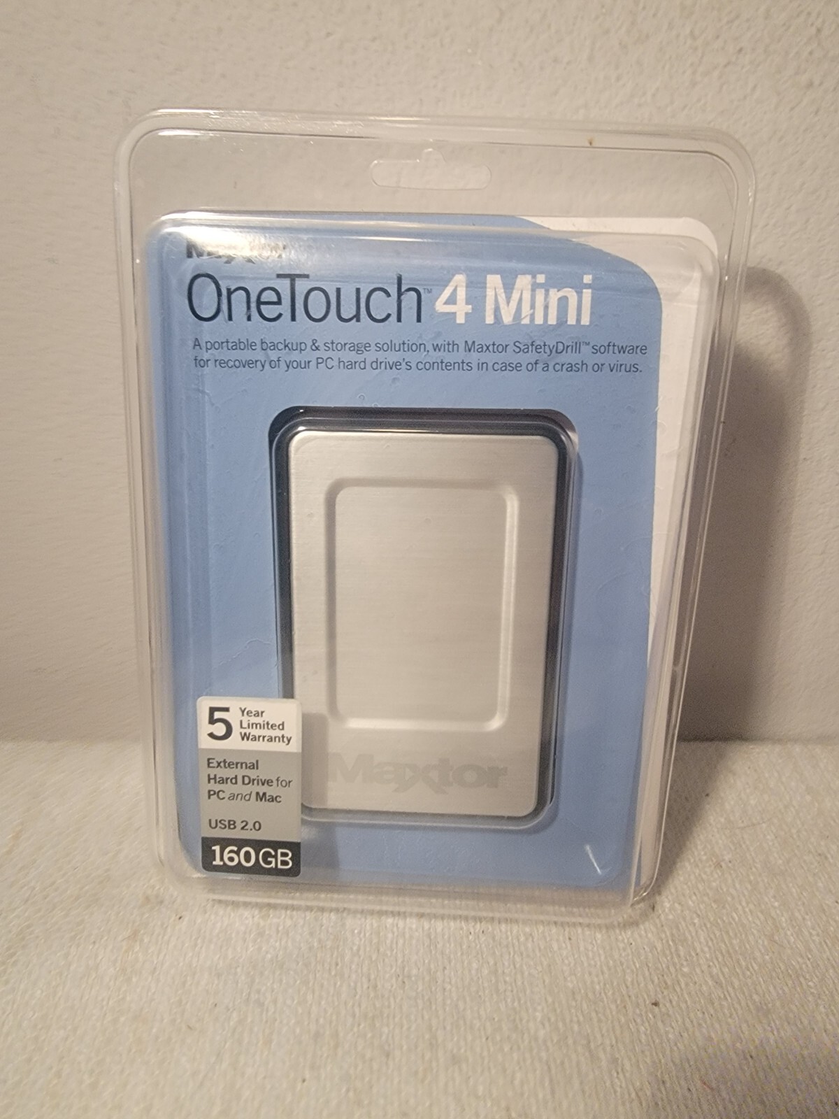 Maxtor OneTouch 4 Mini 160GB USB 2.0 External Portable Hard Drive NEW