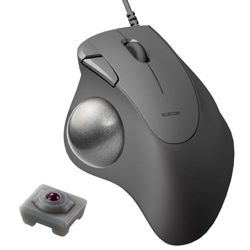 ELECOM Ergonomic Comfort Design Trackball IST Wired USB-A Connection  Smooth