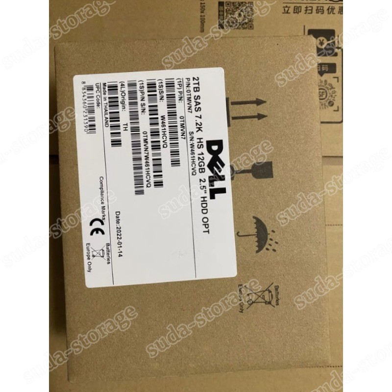 1PCS New 0TMVN7 0TMVN7 DELL ST2000NX0463 2.5" 2TB 7.2K 12Gb/s SAS HDD Gen14 Tra