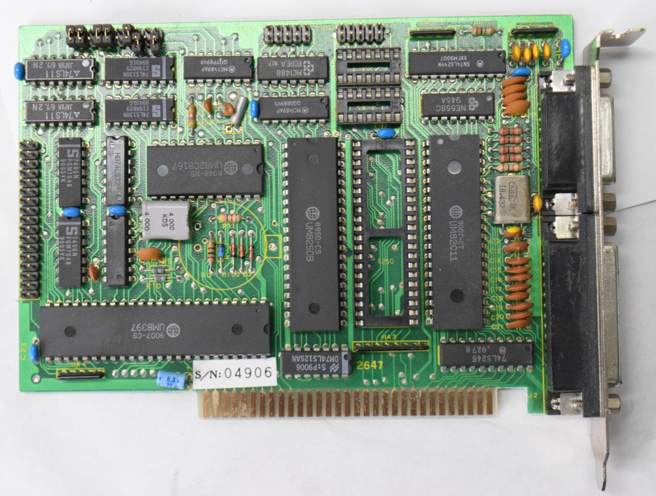 8Bit ISA UMC Based Multi I/O Serial Parallel LPT Game Floppy RTC Controller Card