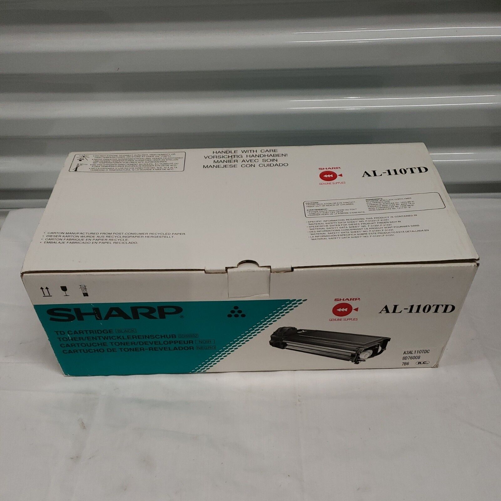 Genuine Sharp AL-110TD Black Toner New Open Box