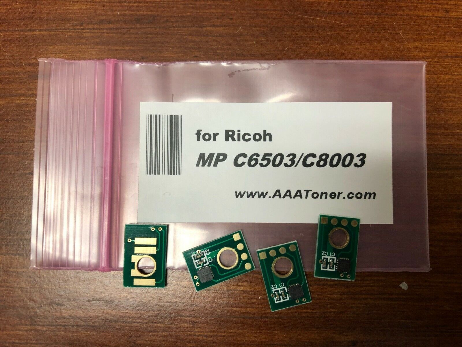 4 x Toner Chip for Ricoh Aficio MP C6503, MP C8003 (842196 ~ 842197) Refill