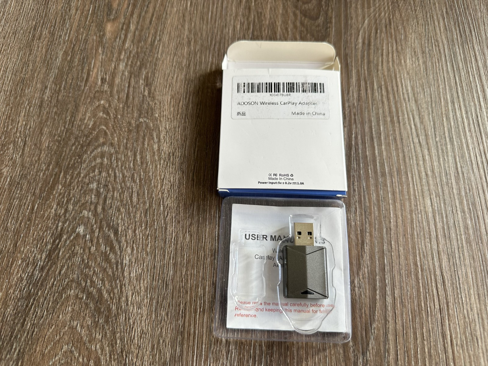 Wireless CarPlay Adapter, Mini Size Apple Carplay Wireless Adapter Plug and Play