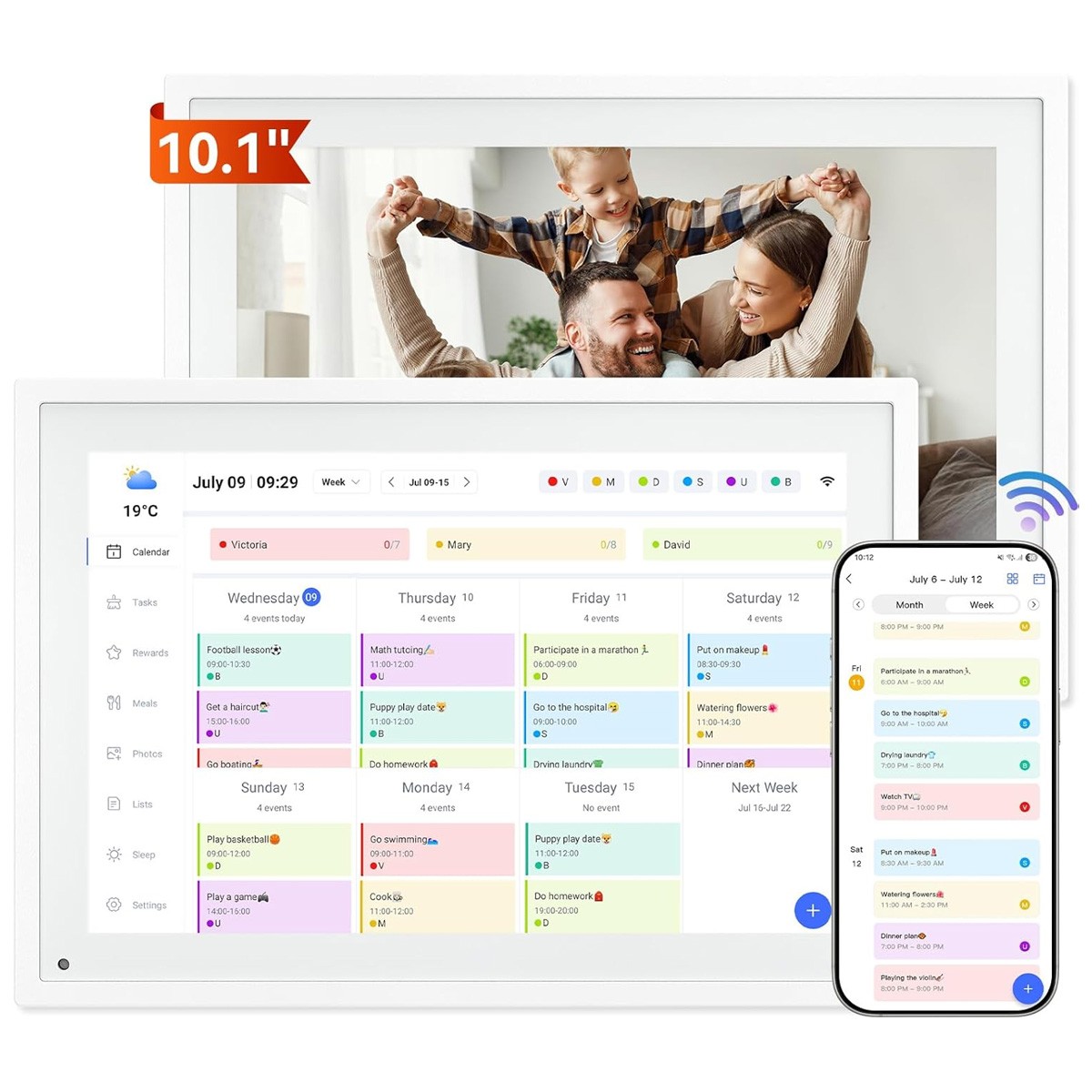TABWEE P10 Digital Calendar 10.1in Smart Calendar Meal planning Touchscreen Gift