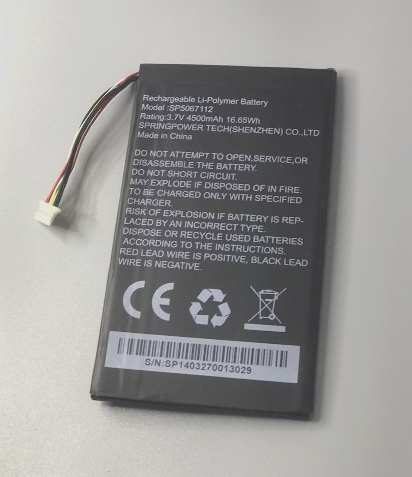 SP5067112 New 4500mAh Battery For Fuhu Nabi DreamTab HD8 DMTAB IN08A MLP4566111