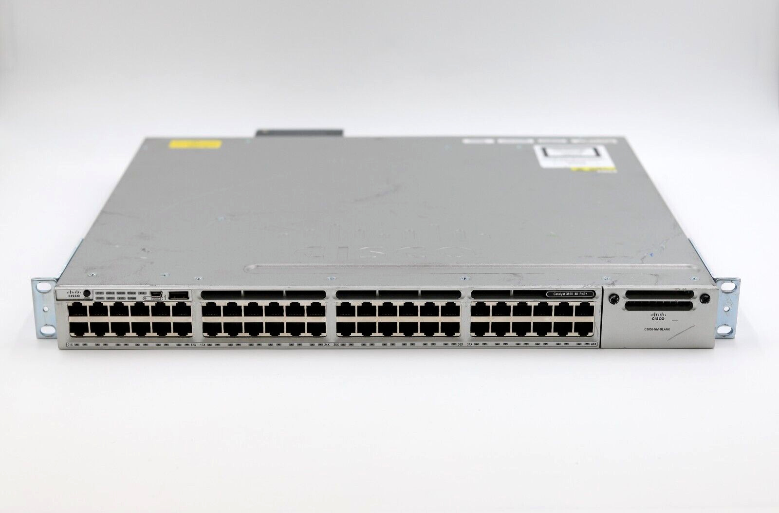Cisco Catalyst 3850 48-Port PoE+ Switch W/Ears P/N:WS-C3850-48F-S Tested Working