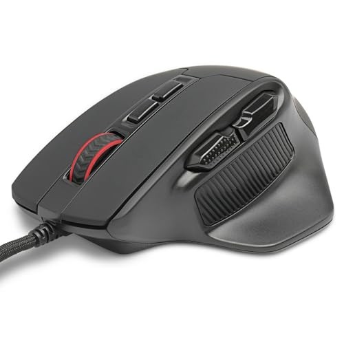 RED SAMURAI Wired Gaming Mouse with RGB Lighting 12400 DPI 7 Buttons