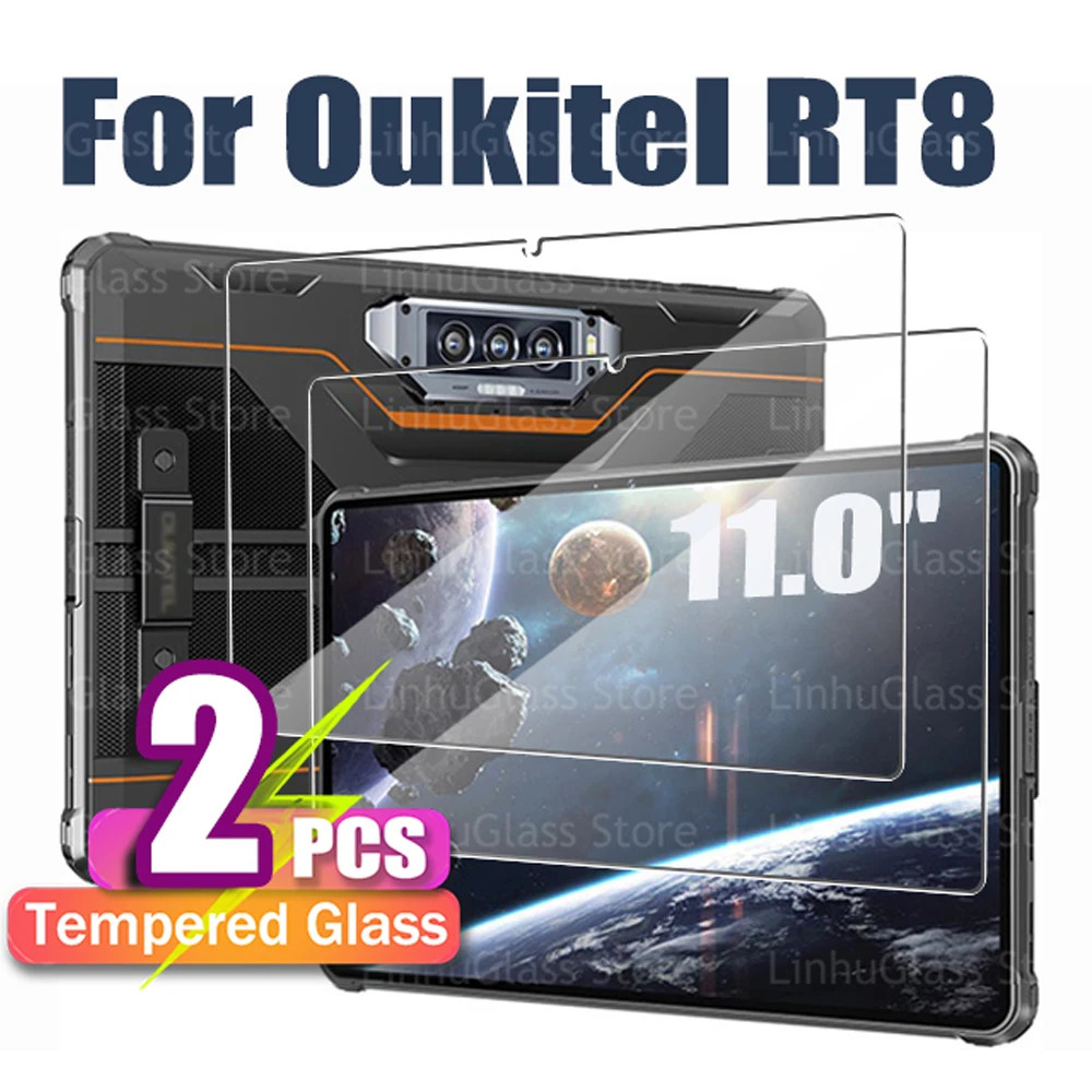 2PCS OUKITEL OUKITEL RT8 (2024) 11" Tempered Glass Film Cover Screen Protector