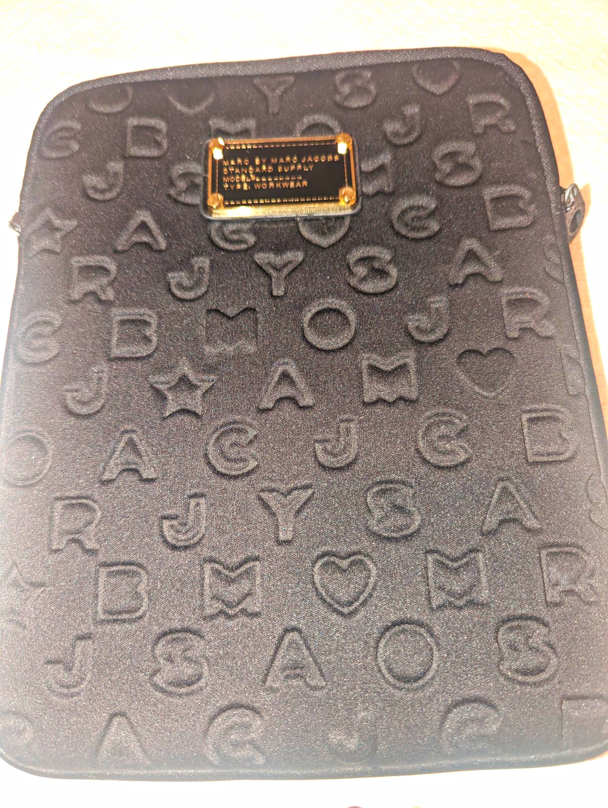 Marc by Marc Jacobs Standard Supply Black Padded Zip Tablet/eReader Sleeve Pouch