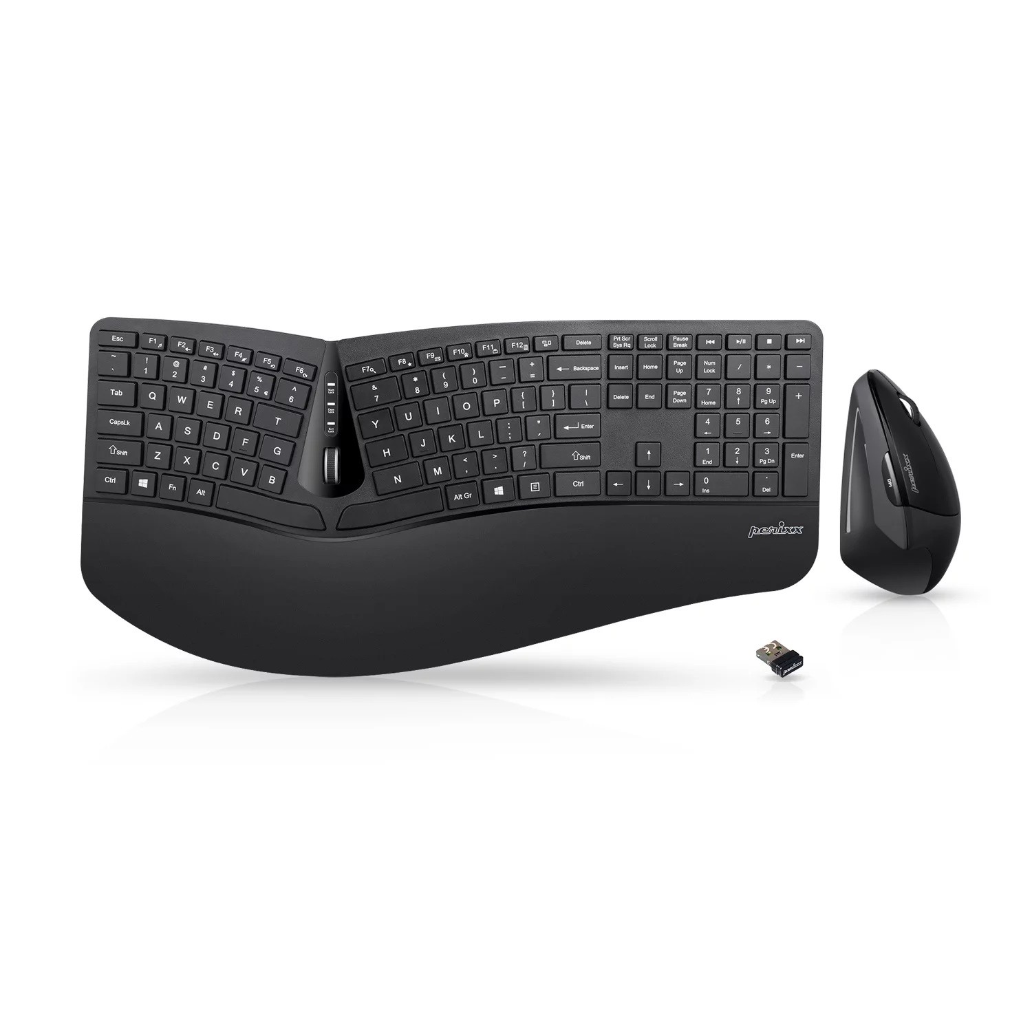 Perixx 11633 Periduo-605, Wireless Ergonomic Keyboard and Vertical Mouse