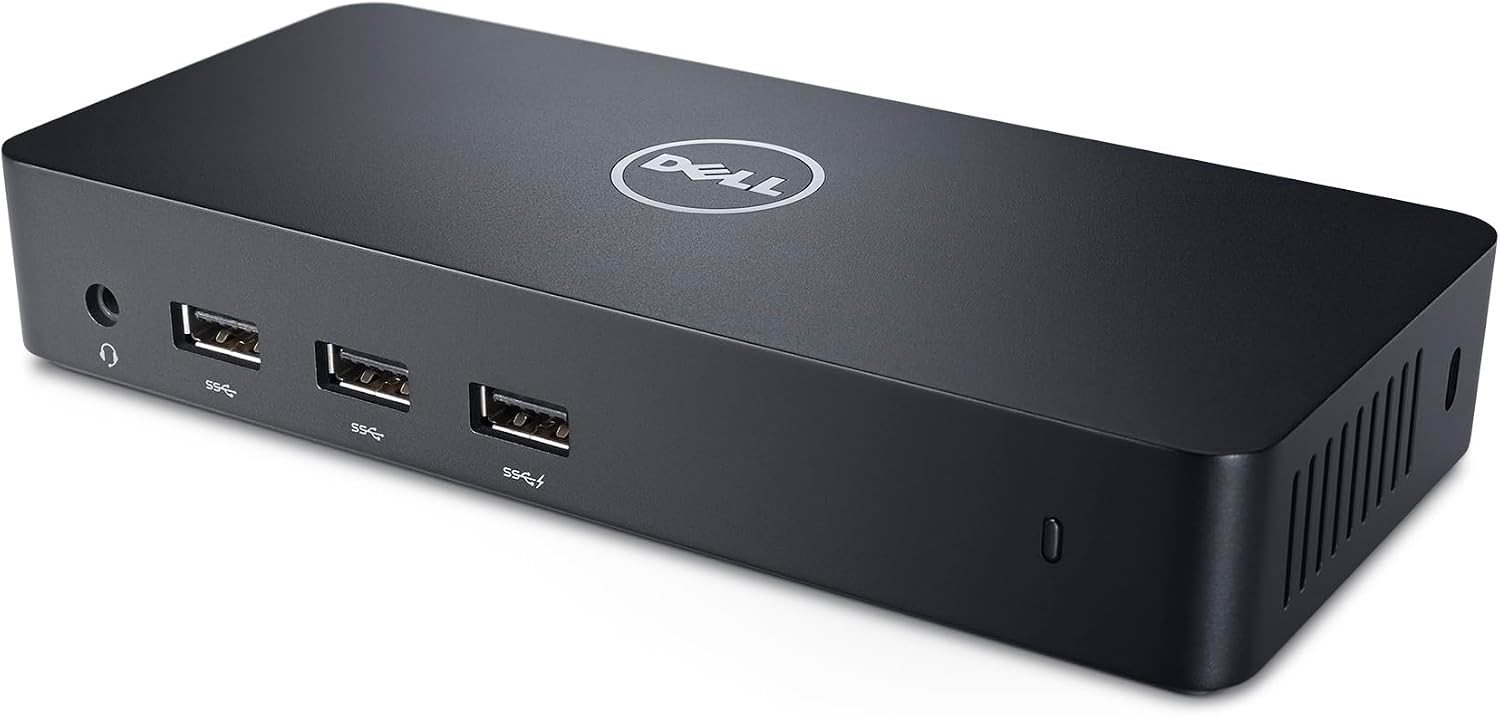 Dell USB 3.0 Ultra HD/4K Triple Display Docking Station D3100, Black