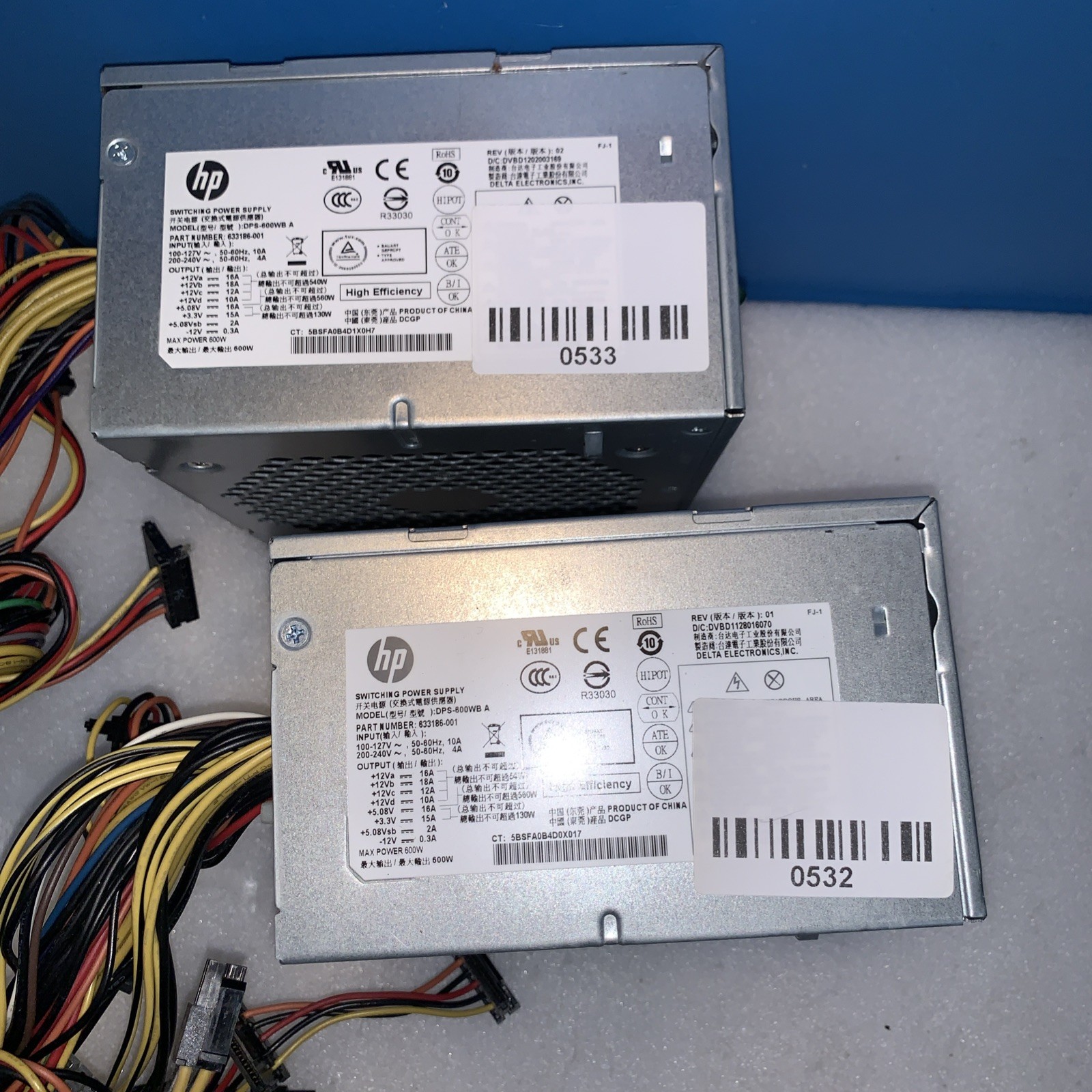1x  Genuine HP ENVY H9 Series Desktop 600W Power Supply 633186-002 DPS-600WB A