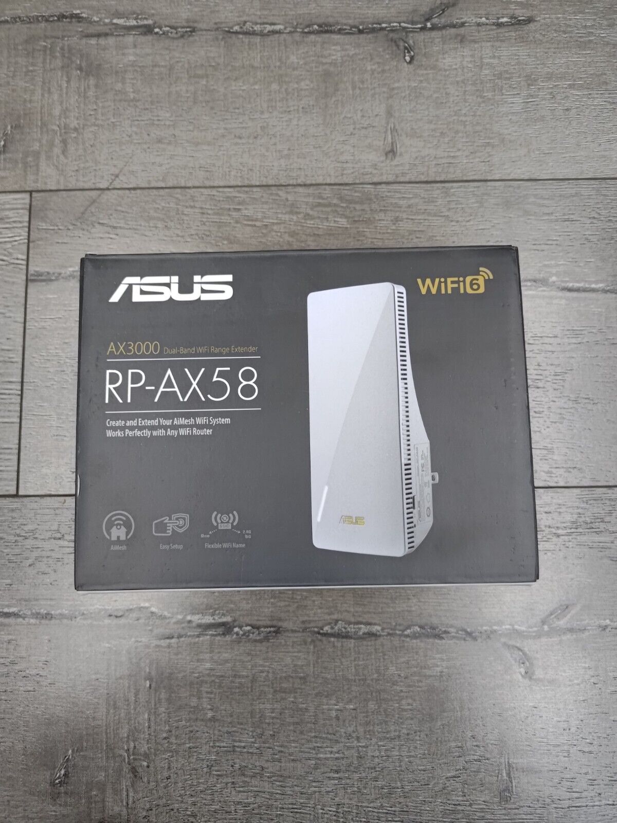 ASUS RP-AX58 AX3000 Dual Band WiFi 6 (802.11ax) Range Extender, AiMesh Extender