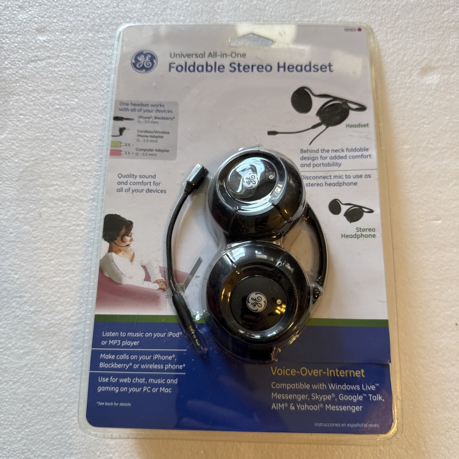 GE Universal All In One Foldable Stereo Headset