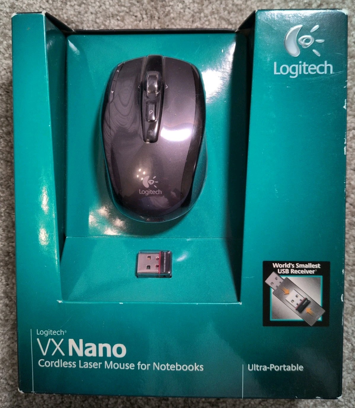 New Logitech VX Nano USB Cordless Laser Mouse for Travel Laptop/Notebooks
