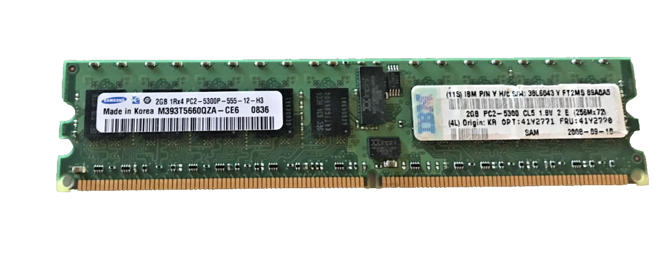 Samsung M393T5660QZA-CE6 Server RAM 2GB PC2-5300P-555-12-H3