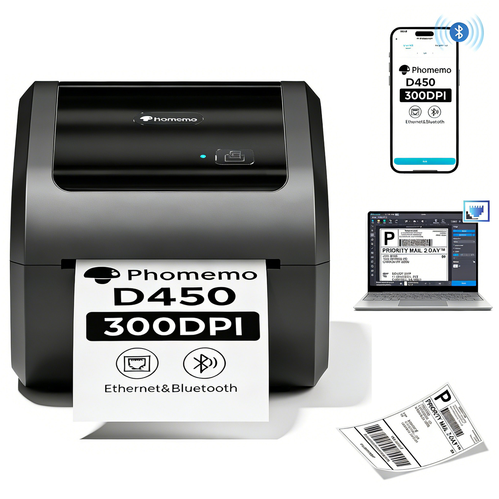 Shipping Label Printer 4x6,Thermal Label Printer for Shipping Packages,eg-UPS