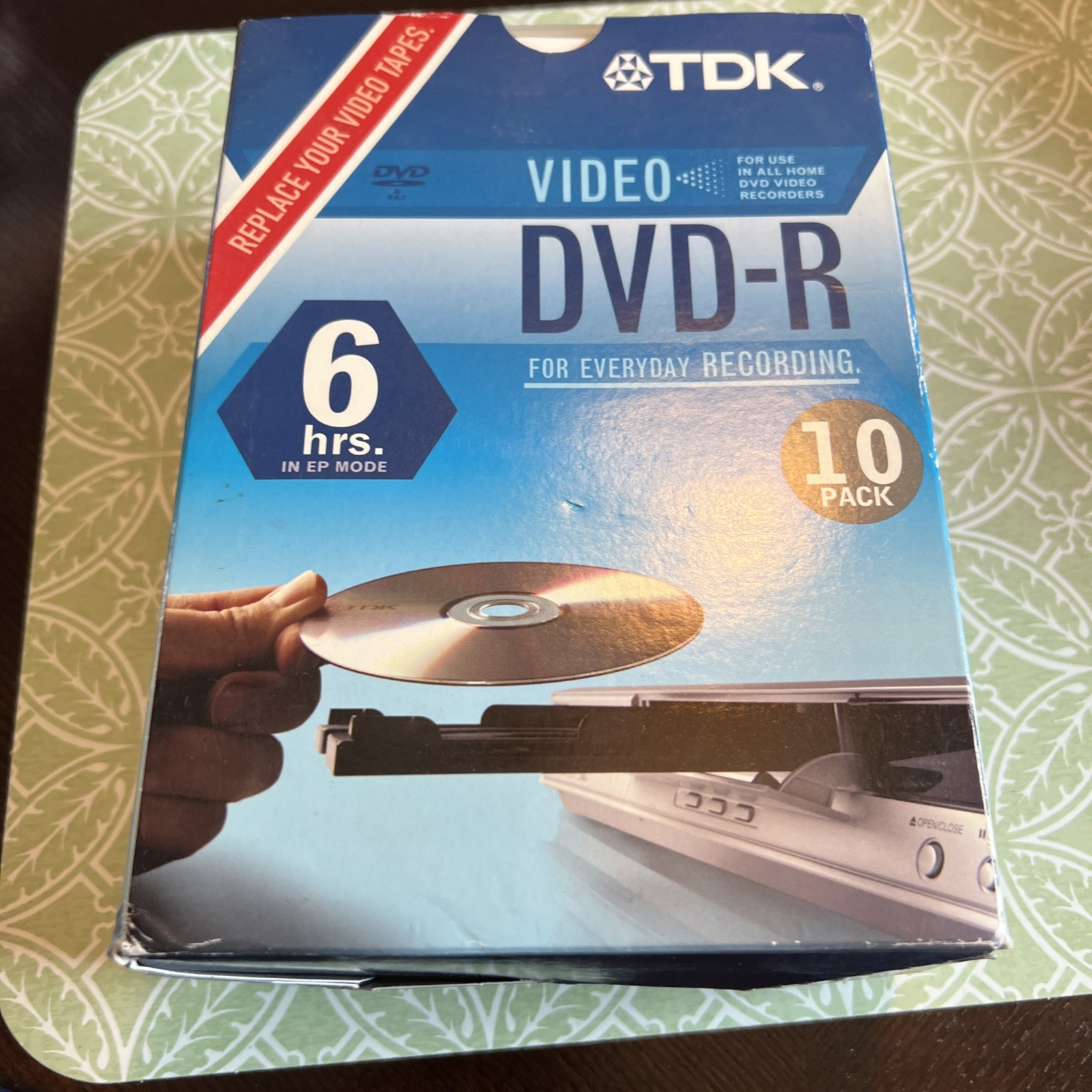 TDK DVD-R 10-Pack Video Recording Discs w/ 10 Clear Tall Cases -