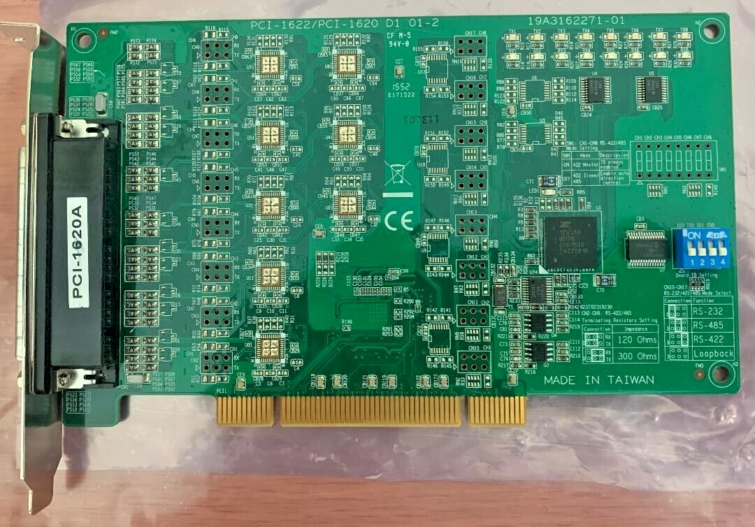 ADVANTEC PCI-1620A 8-PORT RS-232C SERIAL COMMUNICATION CARD