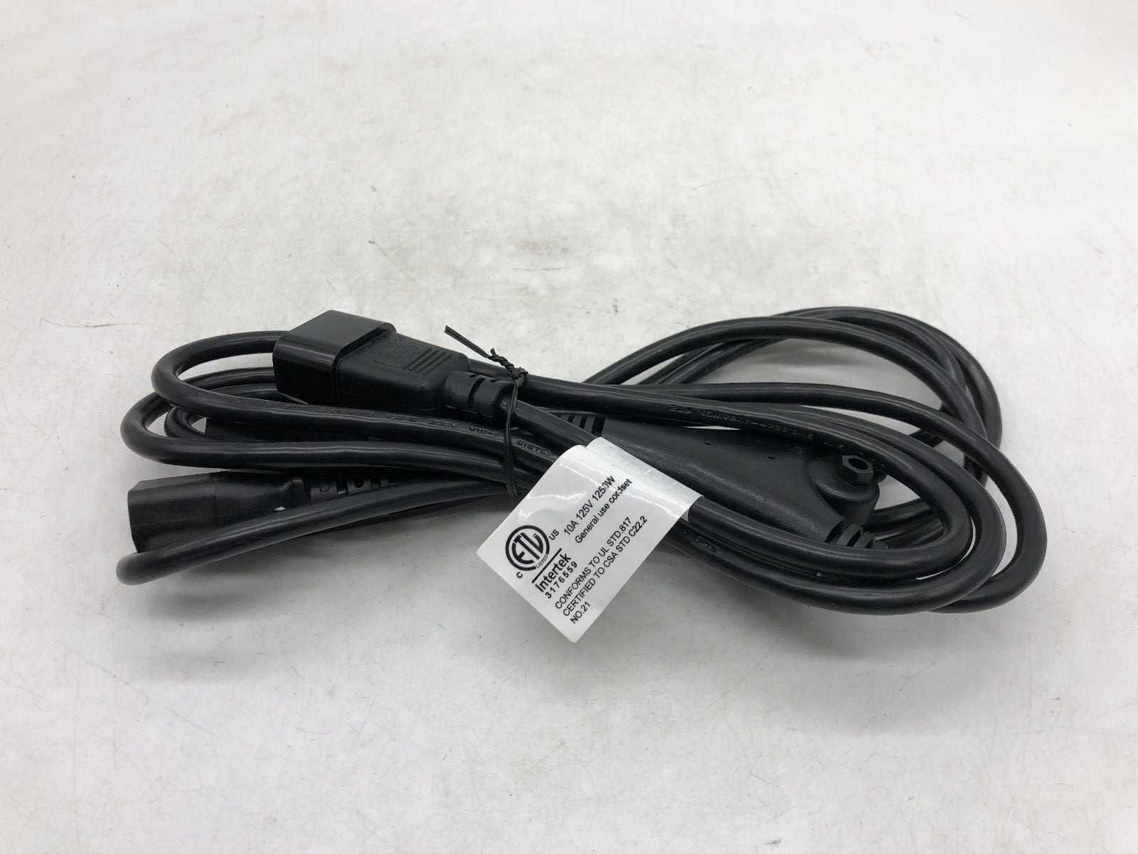 Monoprice Power Cord Splitter 18 AWG, 10A, SVT Black, 6 Feet