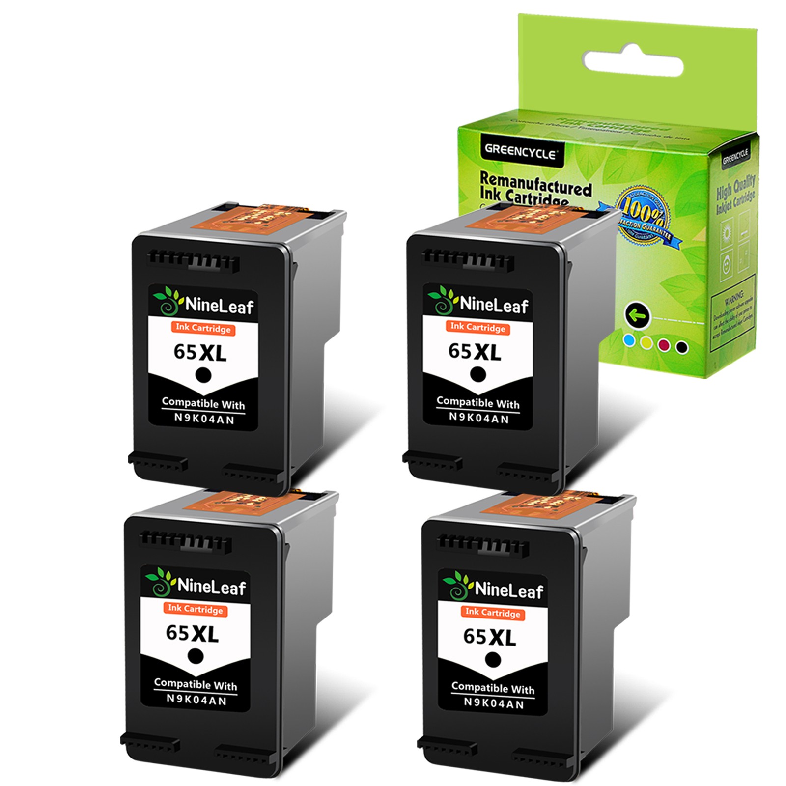 4PK 65XL Black Ink For HP 65 65XL DeskJet 3750 3760 3764 3772 All-in-One Printer