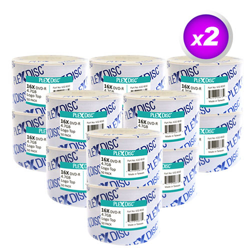 1200 PC PlexDisc 16X 4.7 GB DVD-R Logo Top Disc Blank Media   632-810