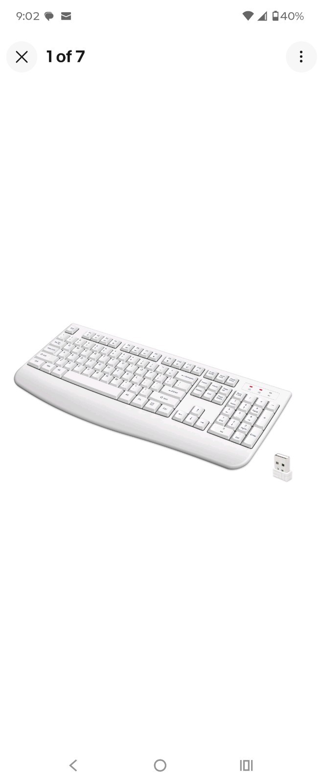 QUASIO Wireless Keyboard 2.4G Full-Sized Ergonomic Wireless Computer Keyboard...