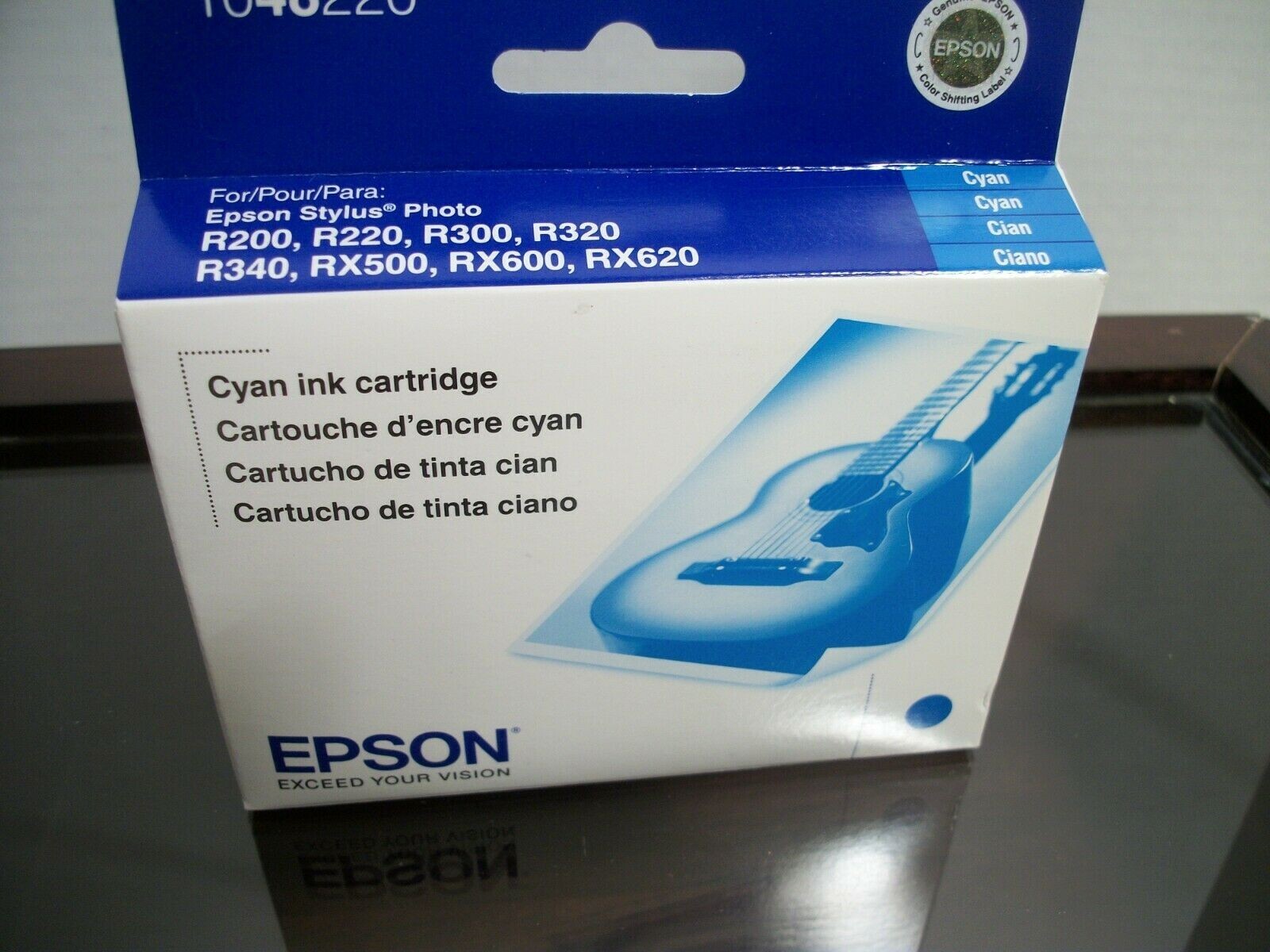 Genuine Epson TO48220 Cyan Ink Cartridge - New in box Blue Expires 03/2012