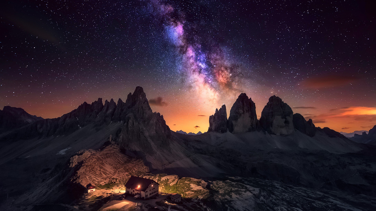 Landscape photography night long exposure nature milky Custom Gaming Mat Desk
