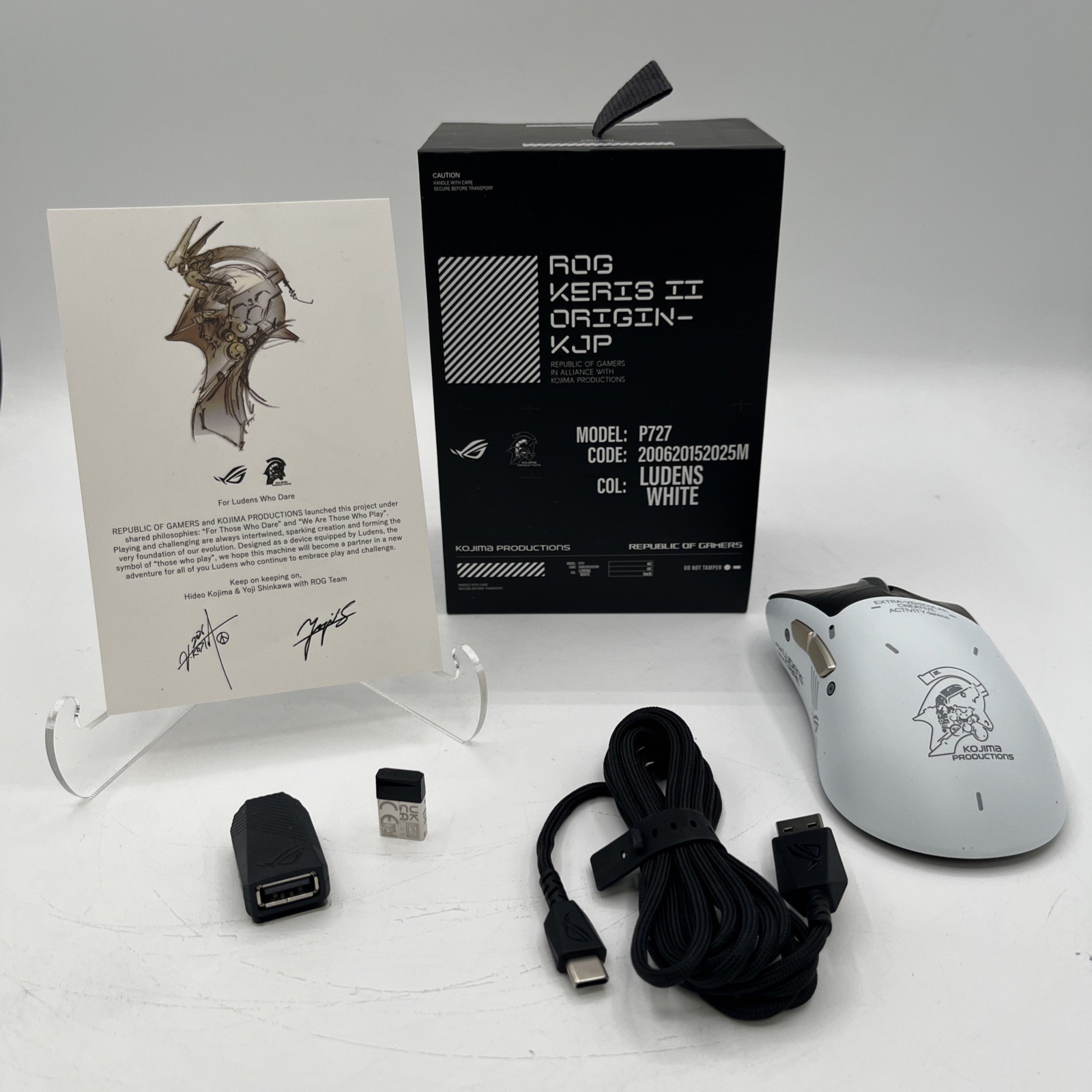 ASUS ROG Keris II Origin KOJIMA PRODUCTIONS Wireless/USB Optical Gaming Mouse
