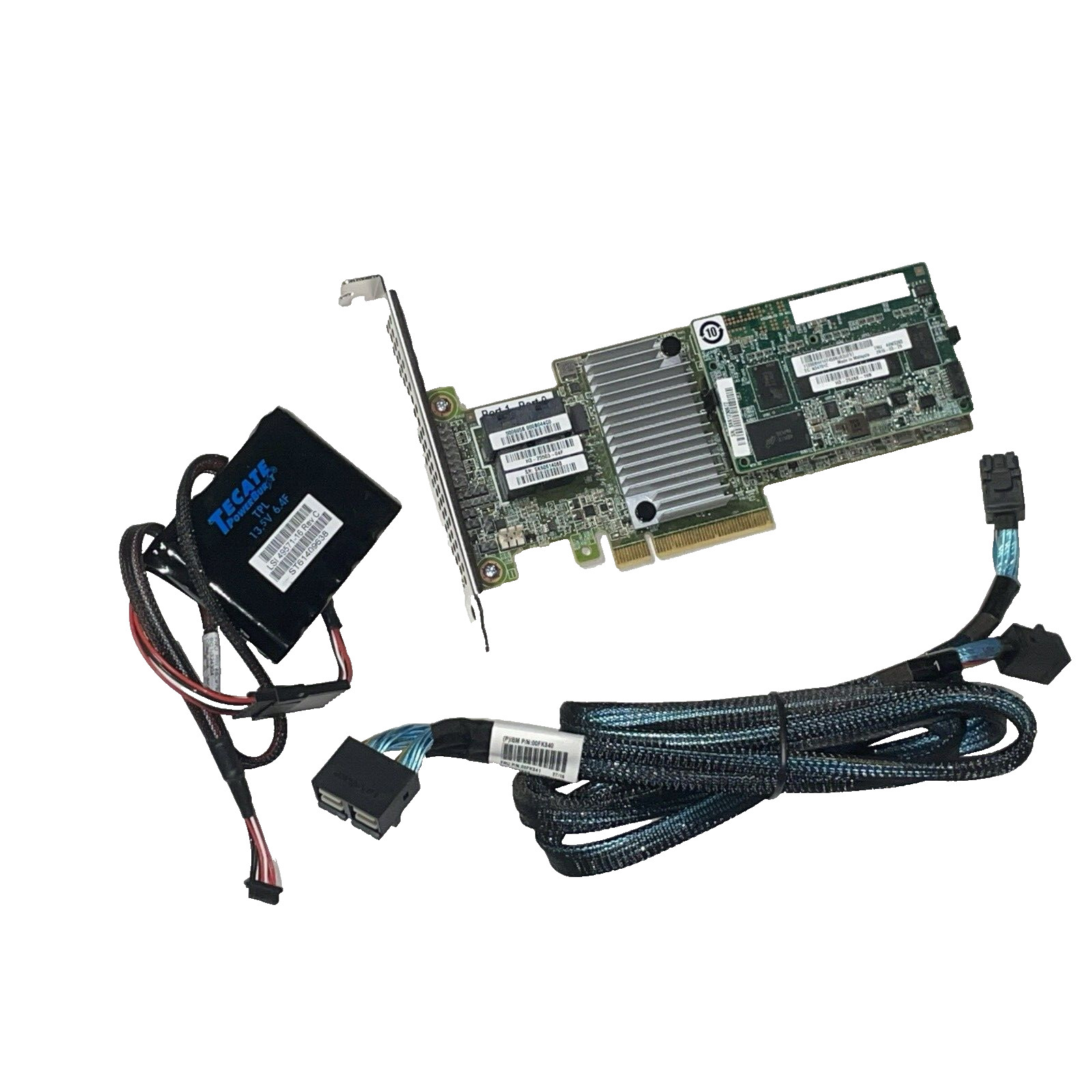IBM 46C9111 ServeRAID M5210 12G RAID Controller FP SAS Cable + Cache + BBU
