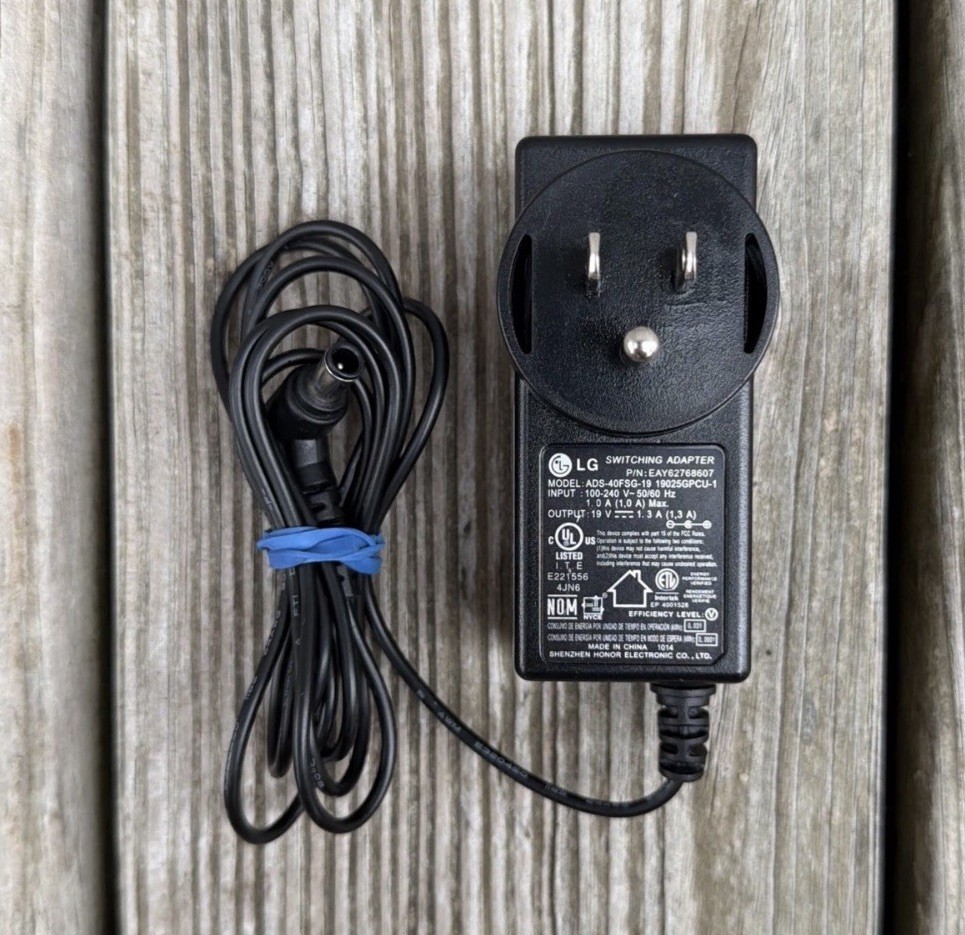 Genuine LG AC Power Adapter ADS-40FSG-19 19025GPCU-1 For LCD LED LG TV Tested