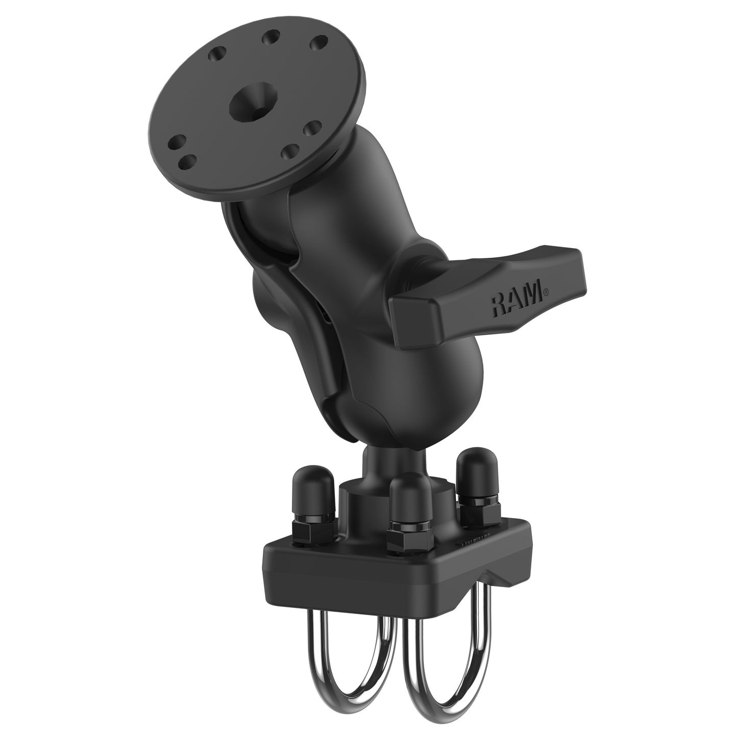 RAM RAM-101U-B-235  Double U-Bolt Rail Mount for Smaller Rails - C Size